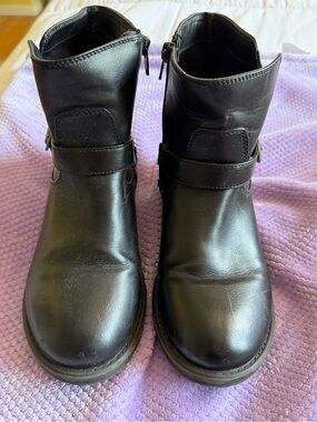 Cat & Jack Black Kids Zip Ankle Boots